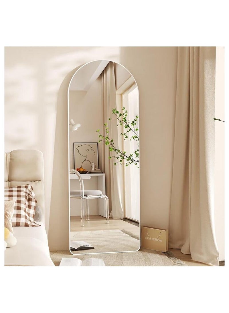 Full Length Mirror  Arched Aluminum alloy Large Standing Dressing Mirror Hanging Leaning Against Wall Mounted Mirror with Stand for Bedroom Locker Room Living Room - Image 1