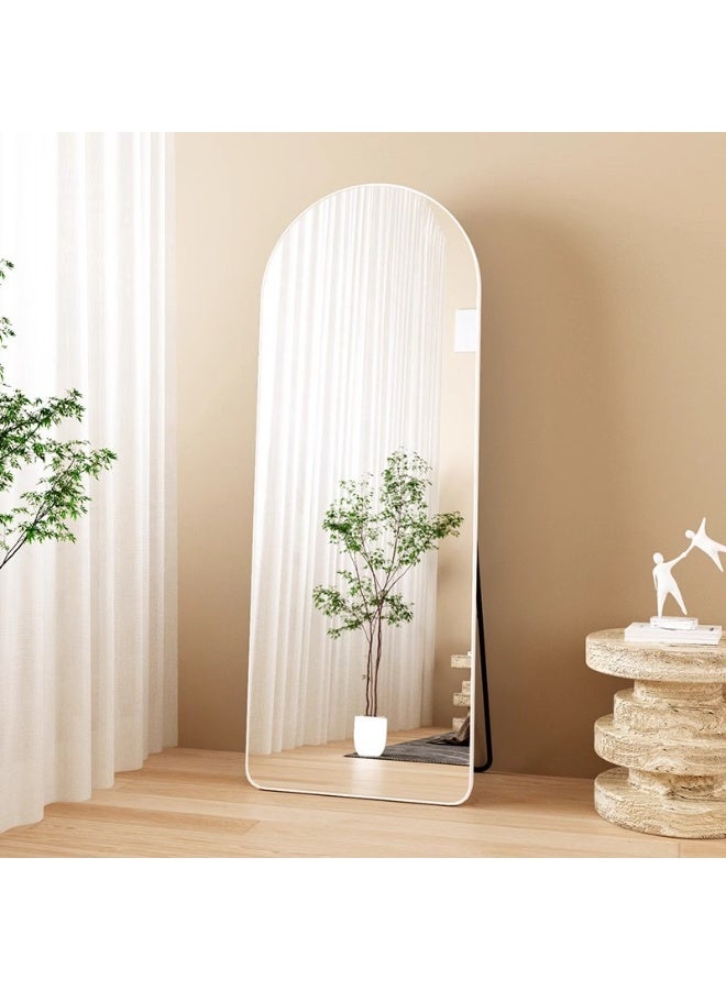 Bluejw Full Length Mirror  Arched Aluminum alloy Large Standing Dressing Mirror Hanging Leaning Against Wall Mounted Mirror with Stand for Bedroom Locker Room Living Room - Image 4