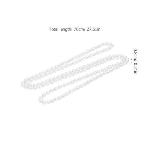 TINKSKY Fake Pearls Necklace Retro Pearls Long Necklace Chain for Party Favors Costume Necklace, for Women Girls - Image 5