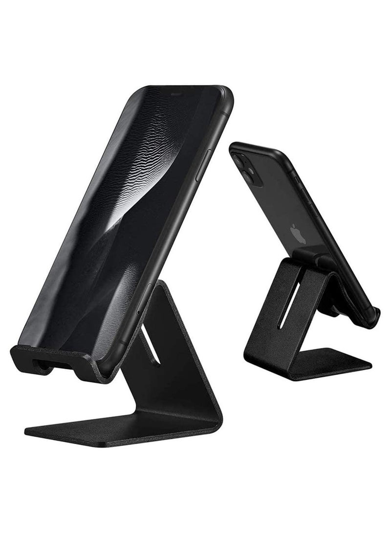 Y&D Cell Phone Stand, Holder Aluminum Dock Cradle Compatible with Switch, All Android Smartphone, for iPhone 12 11 Pro Xs Max Xr X 8 7 6 6s Plus 5, Accessories Desk (Matte Black)  - Image 1