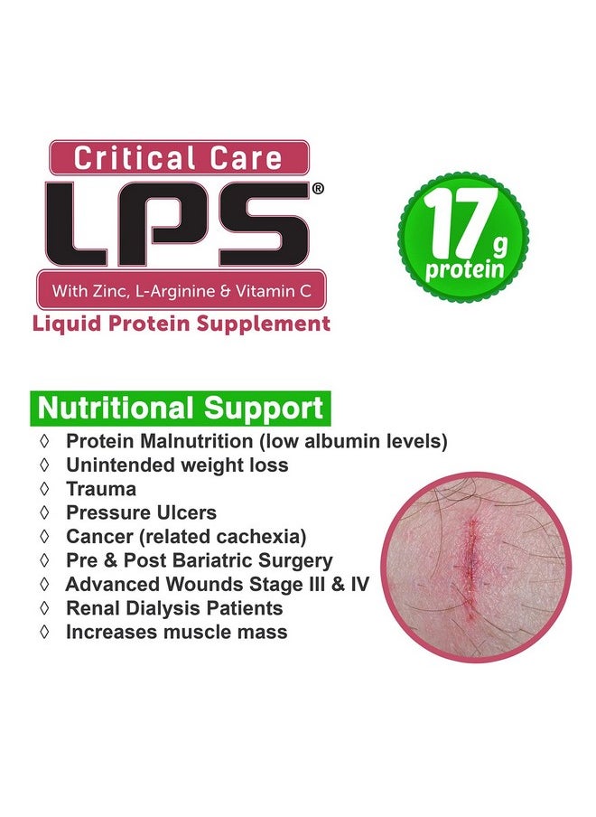 Nutritional Designs - Lps Liquid Collagen & Whey Protein Supplement, Sugar-Free, Non-Gmo Drink, Promotes Healthy Skin & Hair For Men & Women. (Critical Care) Peach Mango - Image 1