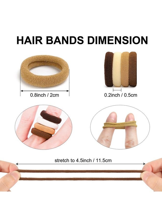 Bluezoo 300Pcs Baby Hair Ties Soft Nylon Seamless Small Elastics Ponytail Holders for Little Girls Toddler Kids Teens Women, No Pull No Damage Hair Bands Accessories, 12 Colors, Diameter 0.8In, BlueZOO - Image 3