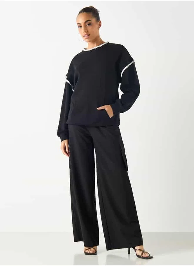 2Xtremz 2Xtremz Textured Sweatshirt with Long Sleeves