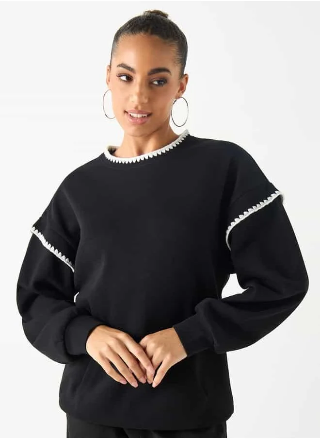2Xtremz 2Xtremz Textured Sweatshirt with Long Sleeves
