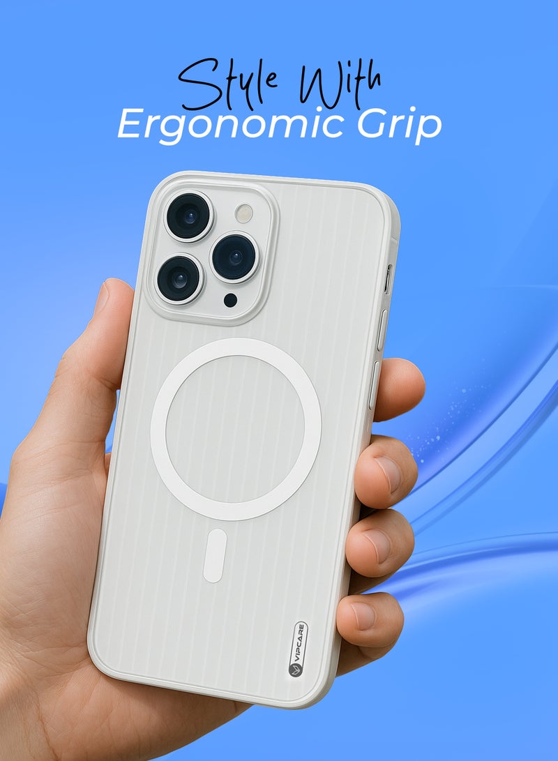 رعاية كبار الشخصيات جراب كمبيوتر شخصي لهاتف iPhone 16 Pro مع جراب شحن مغناطيسي من Magcase مقاوم للخدش لحماية الكاميرا من السيليكون لهاتف iPhone 16 Pro - Image 4