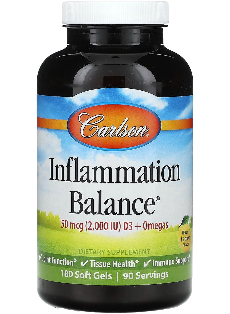 Inflammation Balance, Natural Lemon, 180 Soft Gels