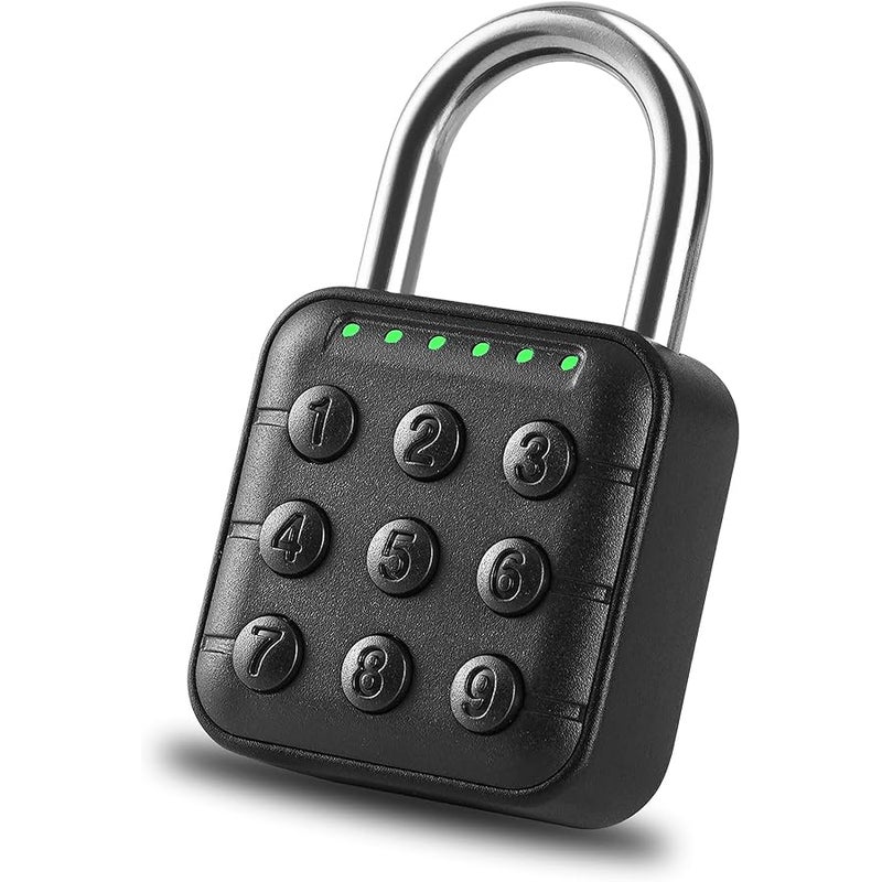 DELSWIN Combination Lock for Locker - 6-Digit Combo Lock Waterproof Smart Padlock for School Gym Lockers, Gates, Fence and Storage Unit (Black) - Image 1