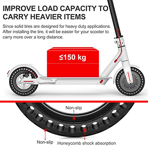 BANGTING 2PCS 8.5x2 inches Solid Tires for Electric Scooter, 8 1/2 x2 Tire for Gotrax GXL V2 / XR/APEX, 50/75-6.1 Tire Replacement for Xiaomi Pro 2 / M365 / 1S and All 8.5'' Scooter Tires - Image 4