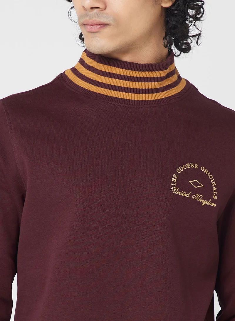 لي كوبر Logo High Neck Sweatshirt
