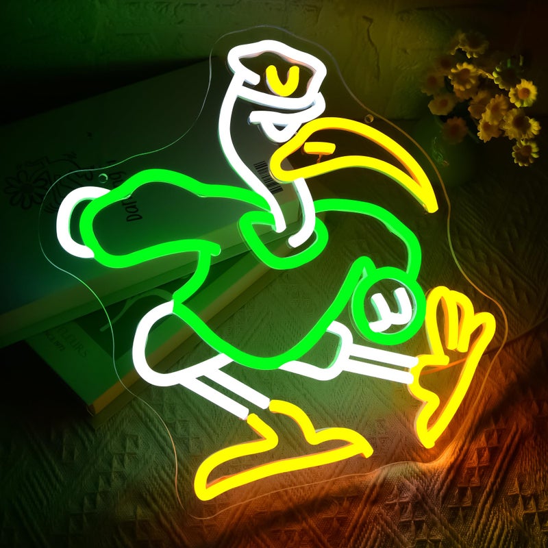 DYUAI University Neon Sign for Wall Decor University Football Team Logo Led Neon Sign for Man Cave Birthday Gifts for Fans Dimmable Led Neon Light for Party Club Bar Dorm Decor Size13.8 * 12.4In(P139) - Image 2