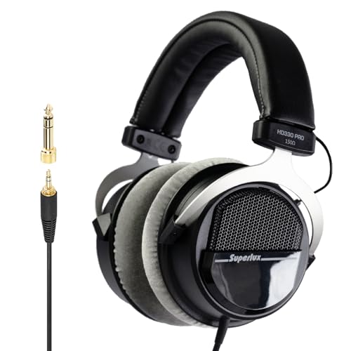 Superlux HD 330PRO,150 ohms, Over-Ear Headphones, Professional Semi-Open Wired Headphones with 40mm Neodymium Drivers and Solid Bass, 3.5mm Jack for Recording Music, Podcast, Studio Monitoring, Mixing - Image 1