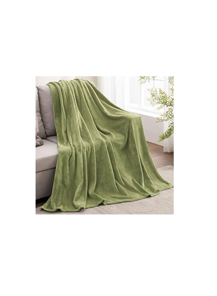 Fleece Flannel Blanket Soft Warm Skin-Friendly Flannel Solid Color Bedding Supply For Winter Home Blankets For The Couch