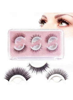 Reusable Self Adhesive Eyelashes 3 Styles False Eyelashes No Eyeliner or Glue Needed Stable False Lashes Natural Look Easy to Put On Waterproof Fake Eyelashes