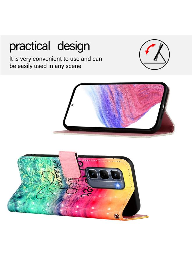 Zaboon Case For Infinix Hot 50 Pro+ 4G 3D Painting Horizontal Flip Leather Phone Case - Image 3