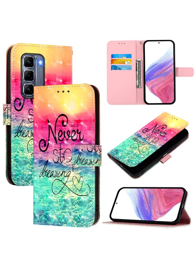 Zaboon Case For Infinix Hot 50 Pro+ 4G 3D Painting Horizontal Flip Leather Phone Case - Image 1