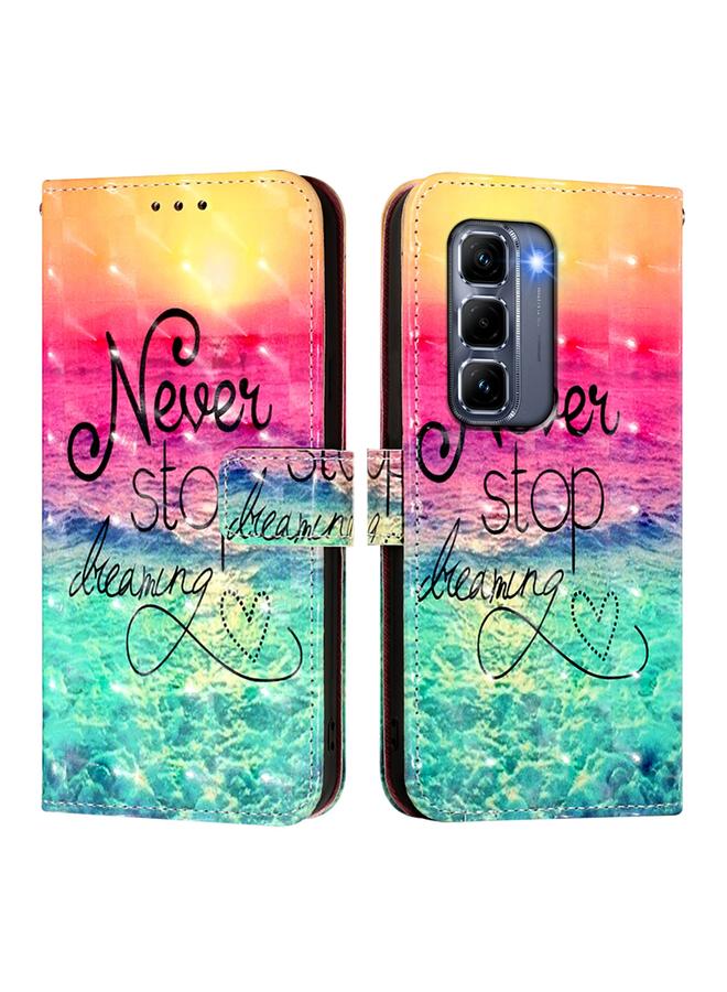 Zaboon Case For Infinix Hot 50 Pro+ 4G 3D Painting Horizontal Flip Leather Phone Case - Image 2
