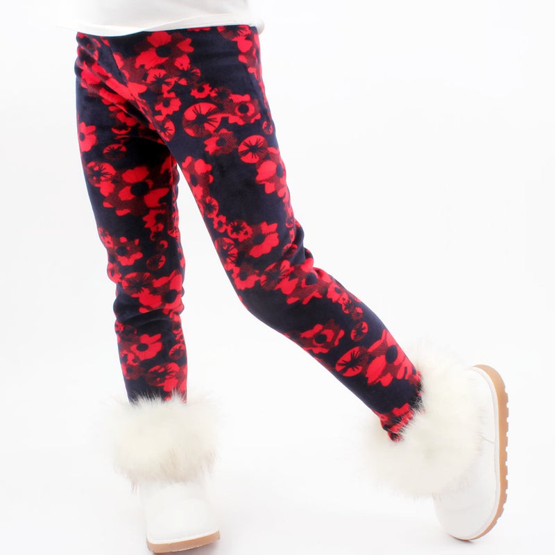 Super Soft Thickened Middle And Small Children Girls' Leggings Pencil Trousers Baby Casual Fleece-Lined Stickler Trousers - Image 1