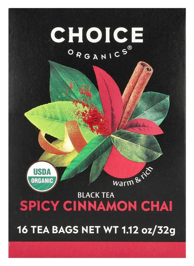 Black Tea Spicy Cinnamon Chai 16 Tea Bags 1.12 oz (32 g) - pzsku/Z9A6AC481860337EA698CZ/45/_/1740571399/54257195-75fe-4605-a147-519ef1232b97