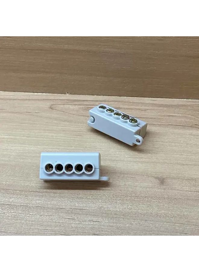 صندوق مقسم الكابلات رباعي الاتجاه الأبيض 1 مدخل و4 مخارج متين لإدارة أسلاك المسرح المنزلي - Image 1