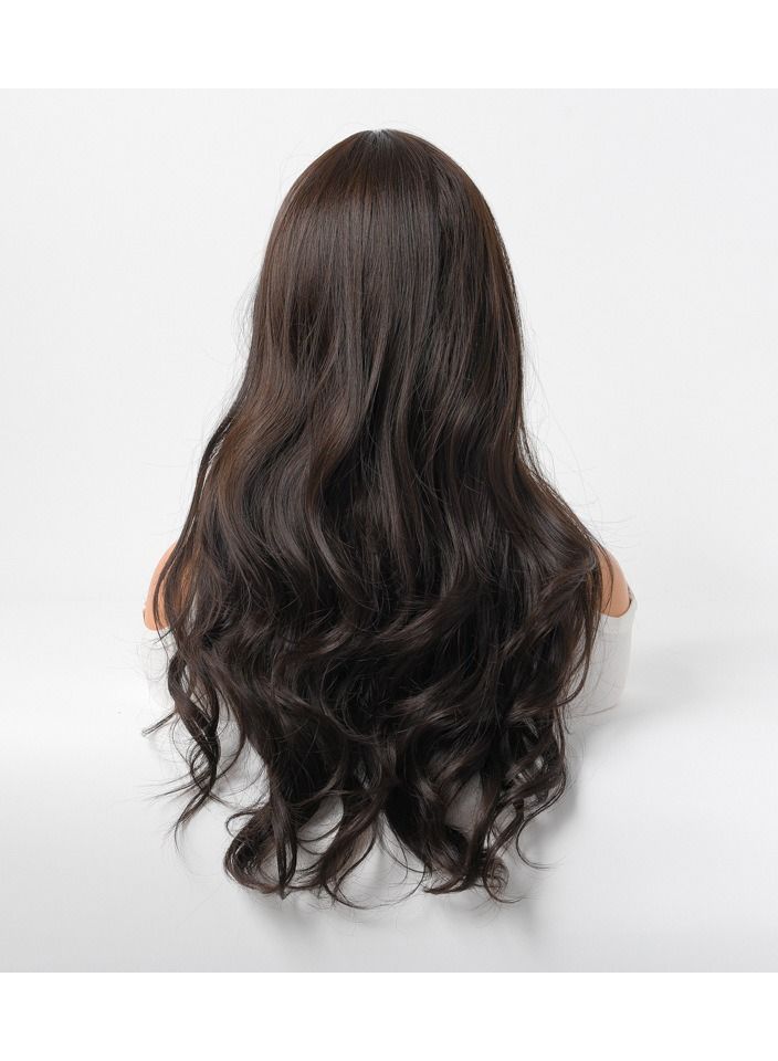 إستيل شعر مستعار نسائي طويل مجعد شعر مموج كبير متوسط ​​طويل غطاء رأس كامل أسود - Image 3