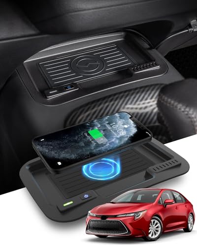CarQiWireless Wireless Charger for Toyota Corolla 2026 2025 2023 2022 2021 2020 Le Se Hybrid Accessories,Automotive Center Control Organizer Wireless Charging Pad for 2020-2026 Toyota Corolla - Image 2