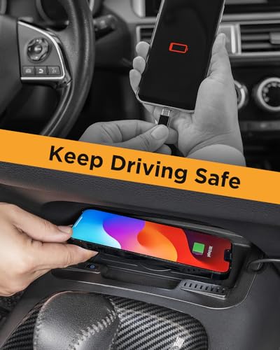 CarQiWireless Wireless Charger for Toyota Corolla 2026 2025 2023 2022 2021 2020 Le Se Hybrid Accessories,Automotive Center Control Organizer Wireless Charging Pad for 2020-2026 Toyota Corolla - Image 5