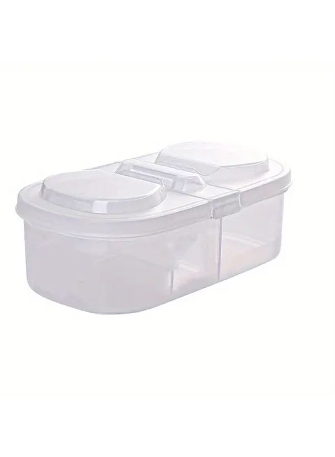 Double Lid Crisper Food Storage Container Plastic Fridge Organizer Box - Image 5