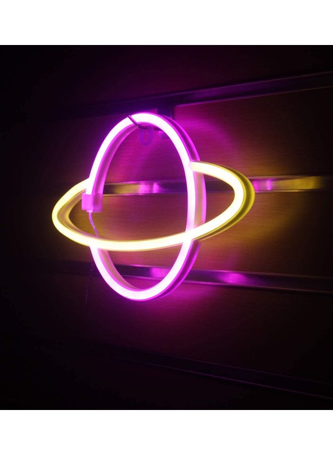 NIBEMINENT Planet Neon Light Pink/Yellow - Image 2