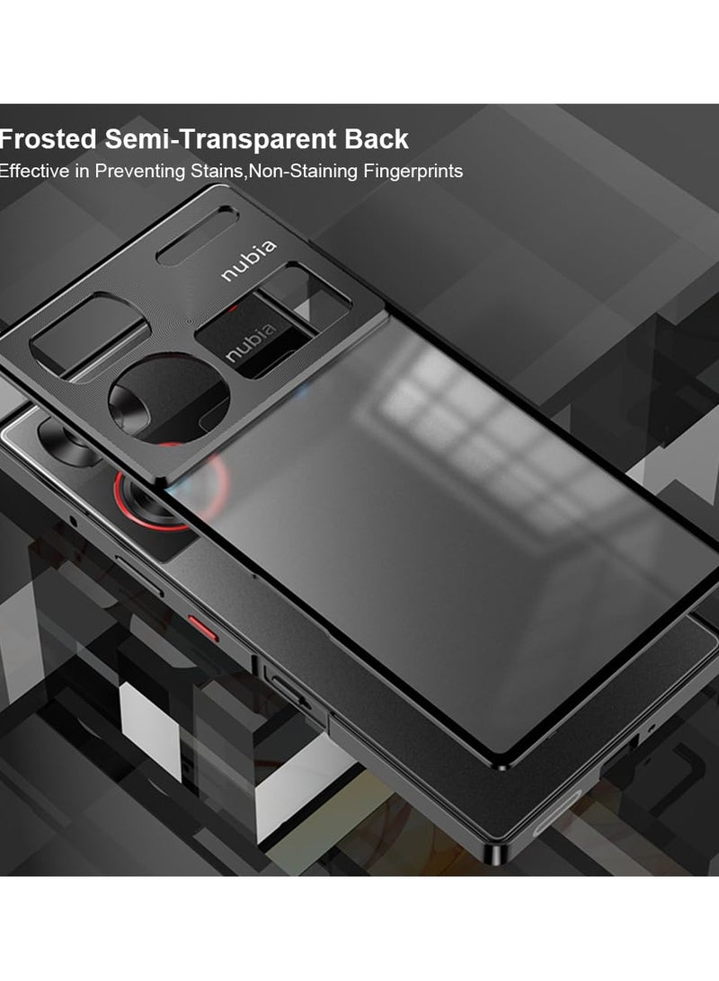 SYOSI PC Frosted Cover Compatible with Nubia Z60 Ultra 5G, Metal Frame Case Shockproof Camera Case Durable Phone Case Protective Back Cover Slim Metal Case Impact Resistant Cover Impact Resistant Cover - Image 4