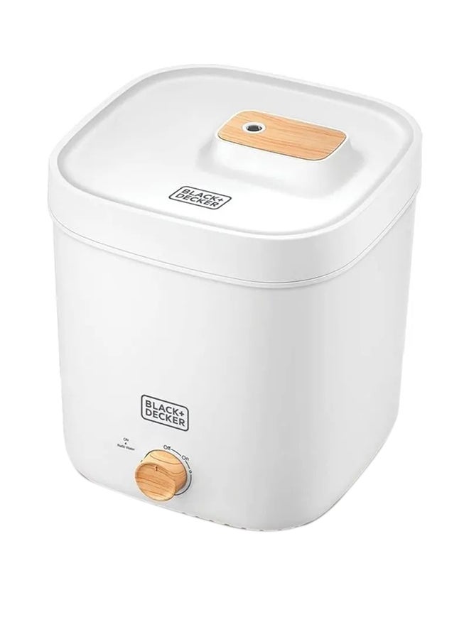 BLACK+DECKER 4L Humidifier For Room Size Upto 40m², 30W | Up to 80% Humidity Control |Has Cool & Warm Mist Options| 12hr Timer + Silent Sleep Mode HM4125-B5 White/Gold - Image 2
