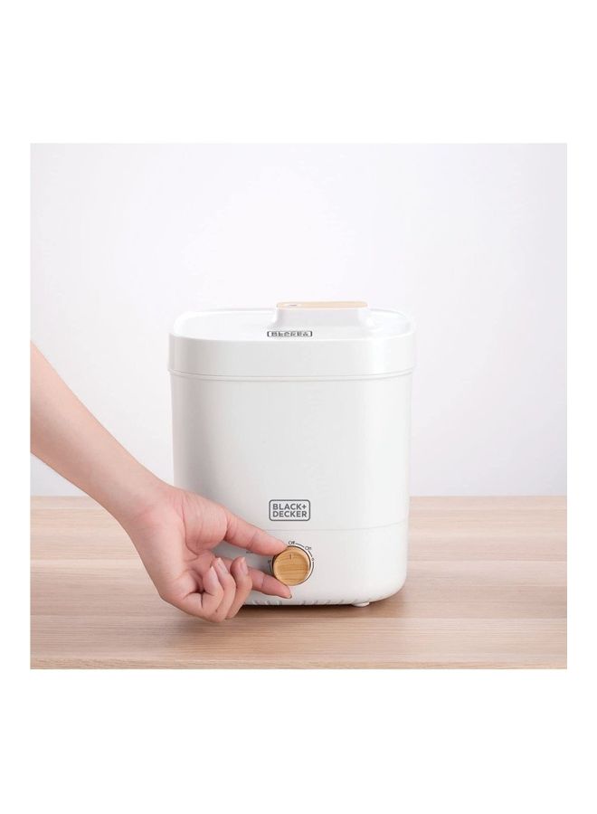BLACK+DECKER 4L Humidifier For Room Size Upto 40m², 30W | Up to 80% Humidity Control |Has Cool & Warm Mist Options| 12hr Timer + Silent Sleep Mode HM4125-B5 White/Gold - Image 5