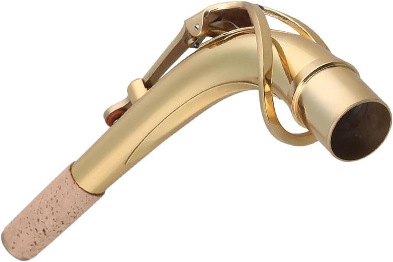 TUOREN Brass Saxophone Bend Neck Assembly for Alto Saxophones - 24.5mm Port Diameter - Gold - Image 2