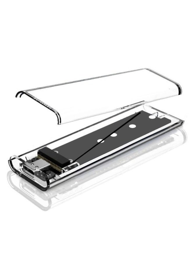 Transparent Push-Pull M.2 Solid State SSD Hard Disk Box NVME/NGFF/SATA To USB3.1 Speed Type-C-Colour:Ngff/nvme Dual Protocol  - Image 4