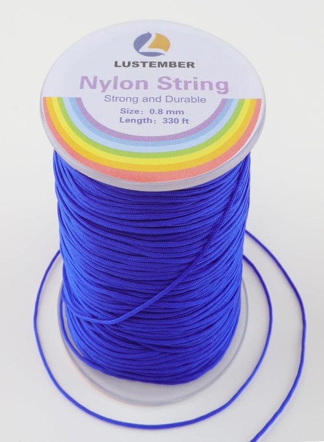 LUSTEMBER 0.8mm Nylon String Cord for Braided Bracelets, Beading, Necklaces, Macrame Craft, Wind Chime, Blinds, Jewelry Making - Image 1