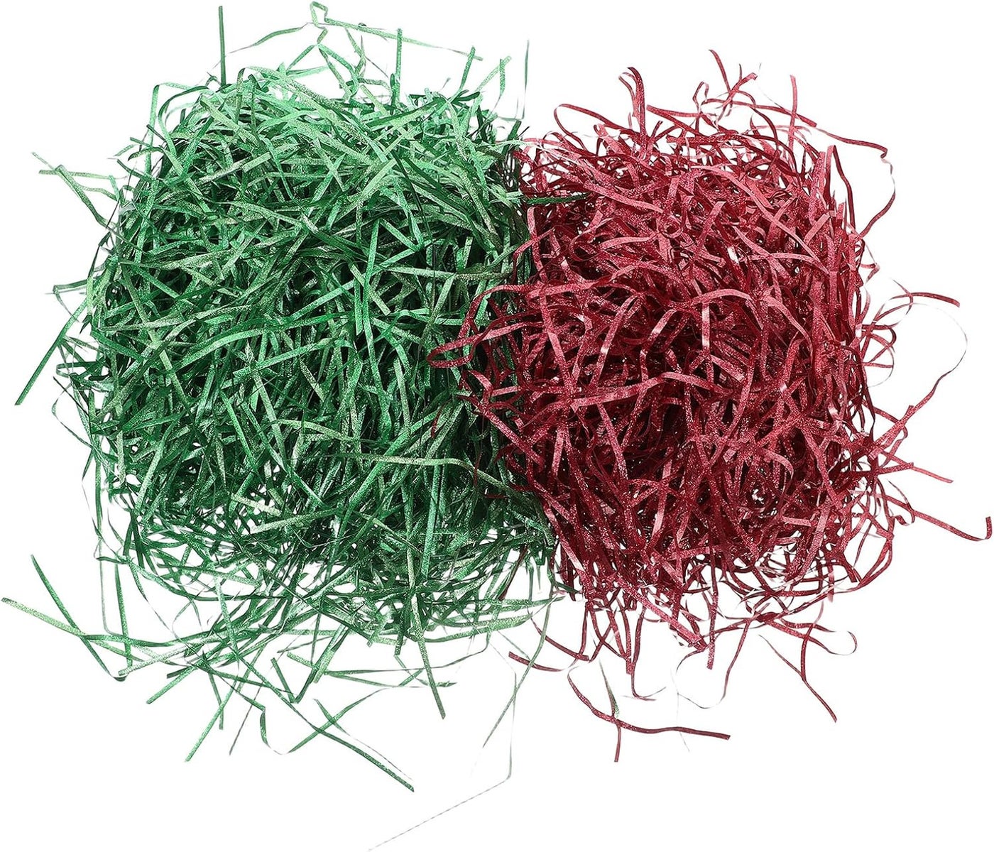 UV resistant DOITOOL Crinkle Cut Paper Shred Filler 200g Pack Red and Green Metallic Decorative Box Filler Paper Ribbon for Christmas Wedding Bag Filling and Craft Decorations All-round unified build
