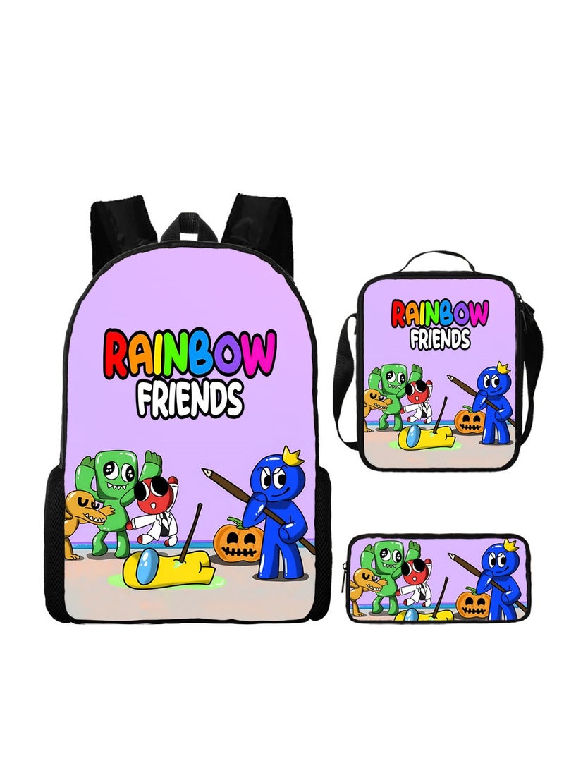 Generic - Cartoon anime backpack for primary and secondary school students, large capacity casual lightweight backpack, cartoon shoulder bag, pencil case, pencil case, and pencil case - Image 1