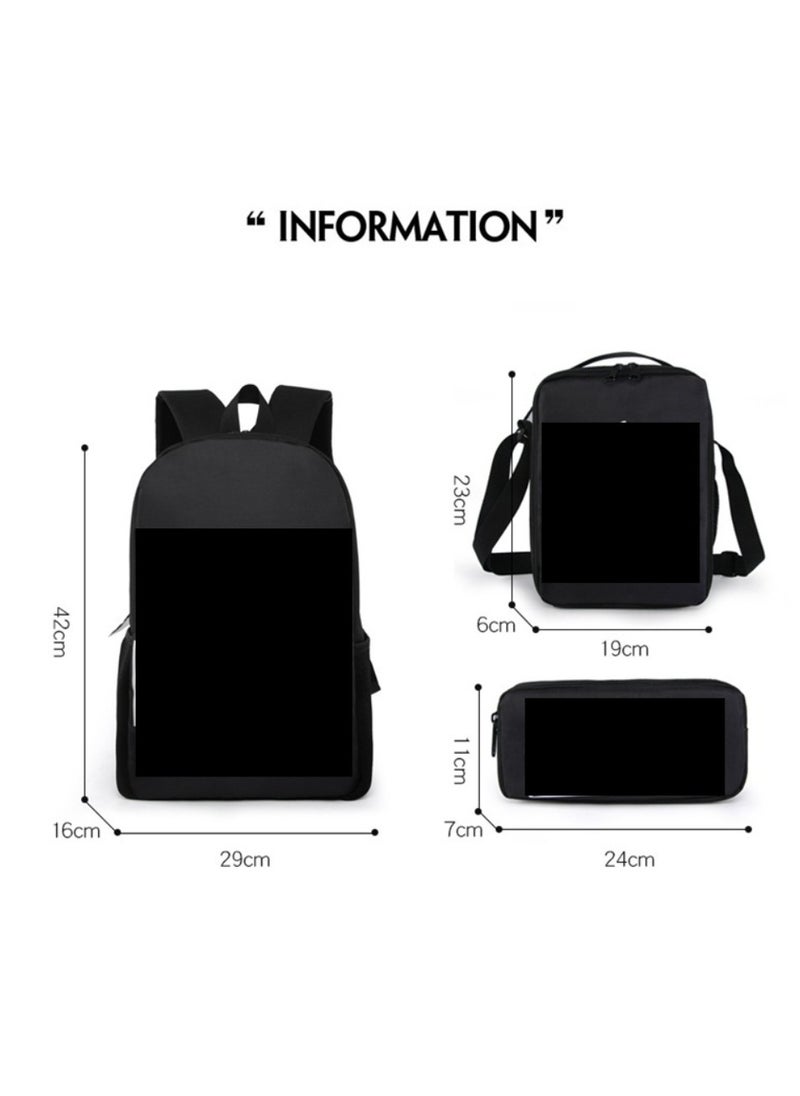 Generic - Cartoon anime backpack for primary and secondary school students, large capacity casual lightweight backpack, cartoon shoulder bag, pencil case, pencil case, and pencil case - Image 1