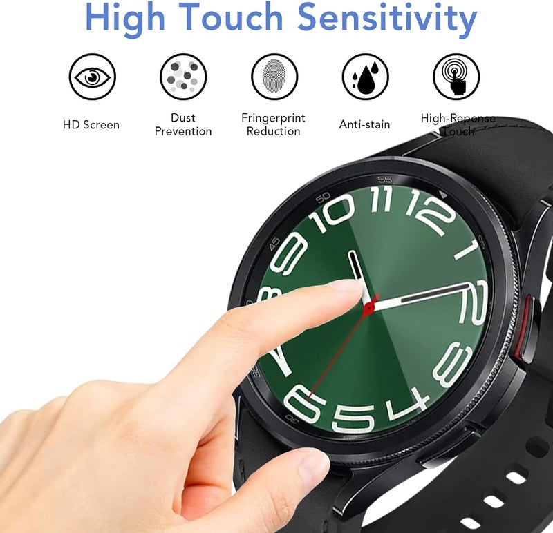 OpenTech ® Tempered Glass Screen Protector Compatible for Samsung Galaxy Watch 6 Classic 47mm / Samsung Galaxy Watch Ultra (47mm) (Pack of 2) with Easy Installation kit - Image 4