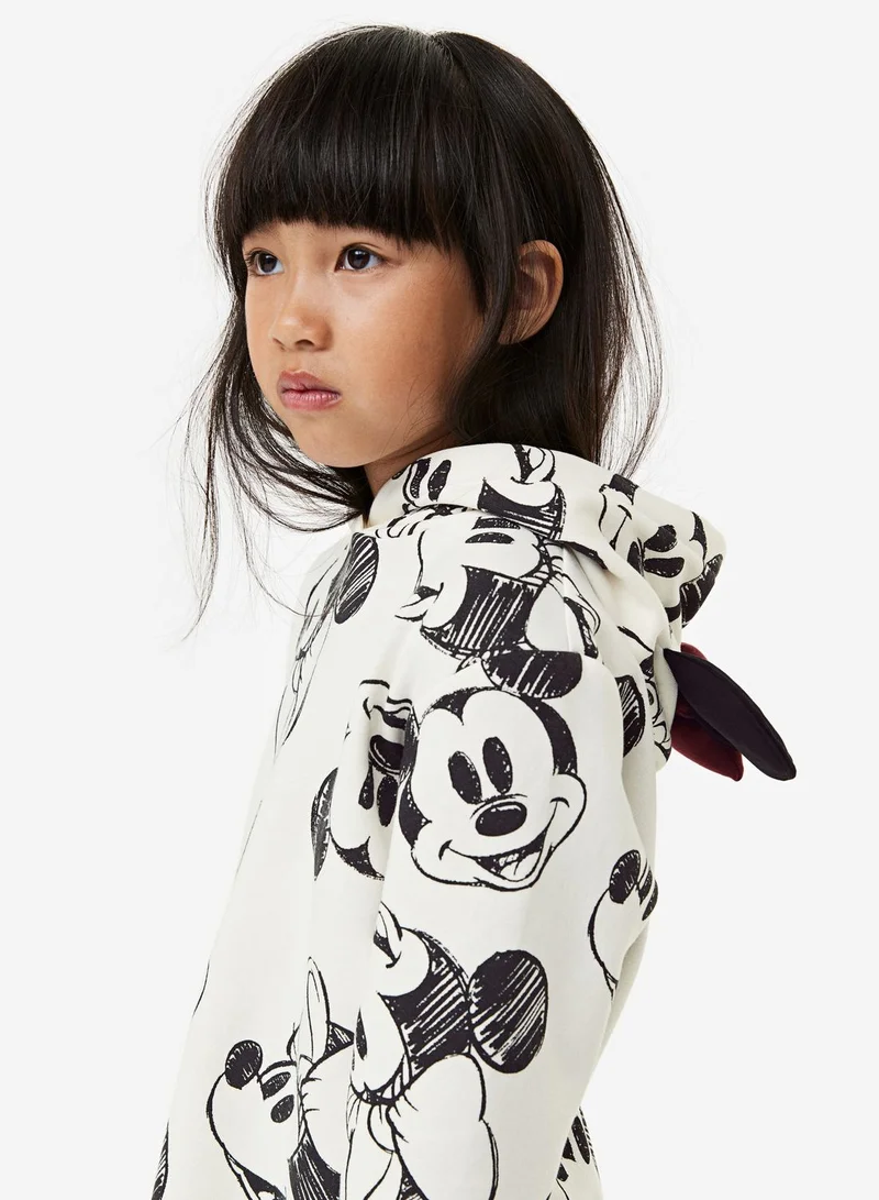 H&M Kids Mickey & Minnie Print Hoodie & Trouser Set