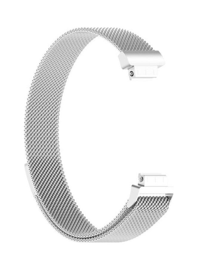 NIBEMINENT - For Fitbit Inspire 2 Milanese Replacement Wrist Strap Watchband Silver - Image 1