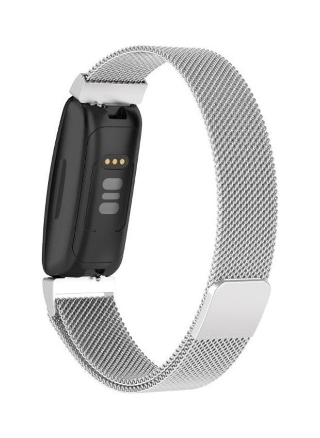 NIBEMINENT - For Fitbit Inspire 2 Milanese Replacement Wrist Strap Watchband Silver - Image 1