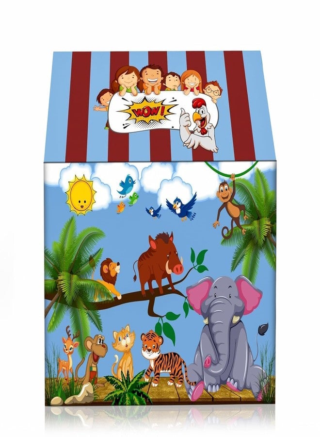 ZIPRON Play Tent House for Kids 2 to 8 Years Boys Girls Foldable Lightweight Indoor Outdoor Children Toy Tent Colorful Kids Playhouse for Home Birthday Gift (Jungle World Play Tent House) - Image 3