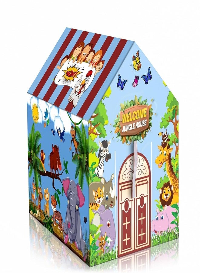 ZIPRON Play Tent House for Kids 2 to 8 Years Boys Girls Foldable Lightweight Indoor Outdoor Children Toy Tent Colorful Kids Playhouse for Home Birthday Gift (Jungle World Play Tent House) - Image 5