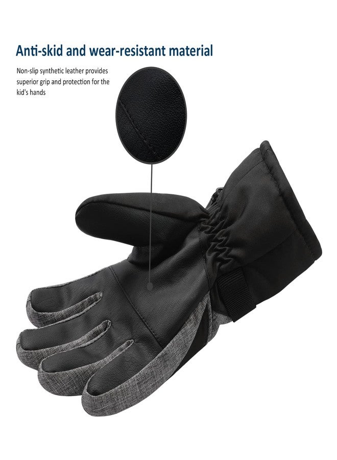 Walsking Kids Winter Snow&Ski Gloves-Youth Thinsulate Waterproof Cold Weather Gloves for Skiing,Shoveling-Fits Toddlers,Junior Boys and Girls - Image 2