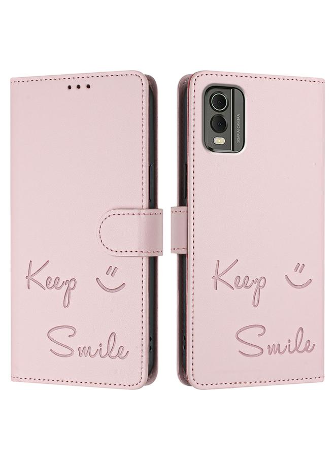 اس-توب جراب هاتف Nokia C32 من الجلد بنقش ابتسامة بتقنية RFID - Image 3