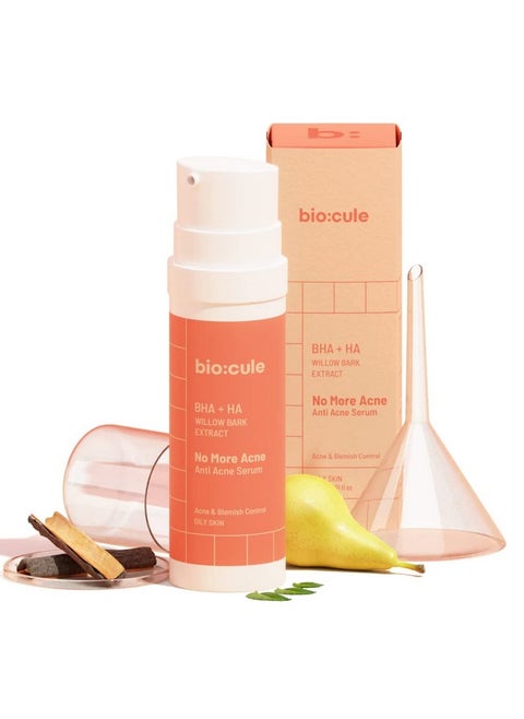 No More Acne Anti Acne 2% W/W Of Salicylic Acid (Bha) From Willow Bark With Natural Aha Neem & Ha Blemish & Oil Control Face Serum For Acne Prone Skin & Oily Skin 30Ml
