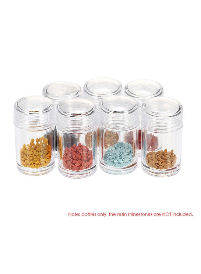 NIBEMINENT 60-Piece Bottles Rhinestones Storage Container Case Purple 32x7x24centimeter  - Image 5