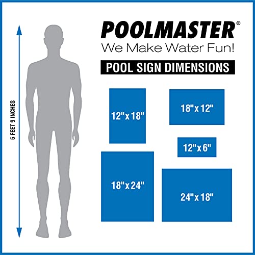 Poolmaster 41357 Sign for Residential or Commercial Swimming, Icon Pool Rules, 24" x 18", Neutral - Image 5