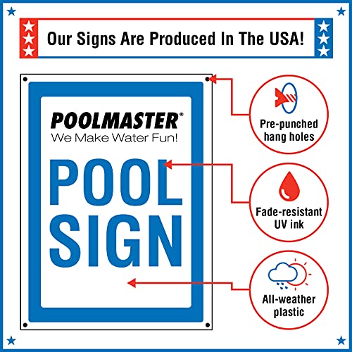 Poolmaster 41357 Sign for Residential or Commercial Swimming, Icon Pool Rules, 24" x 18", Neutral - Image 4