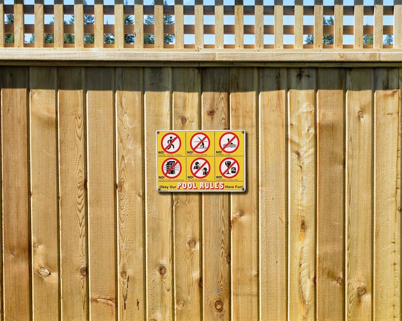 Poolmaster 41357 Sign for Residential or Commercial Swimming, Icon Pool Rules, 24" x 18", Neutral - Image 3